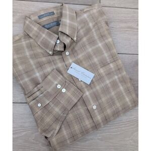 Daniel Cremieux Signature Men's Long-Sleeve Shirt Sz XL Brown Plaid NWT